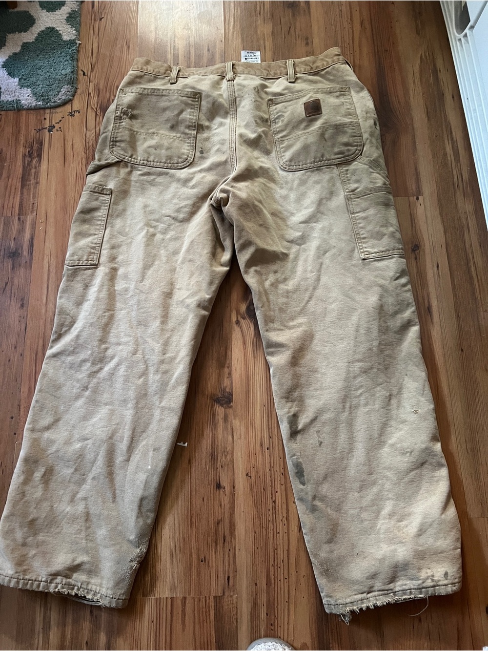 Vintage Carhartt B111 Brown Pants Distressed & Faded - 36x30 Loose
Fit Flannel